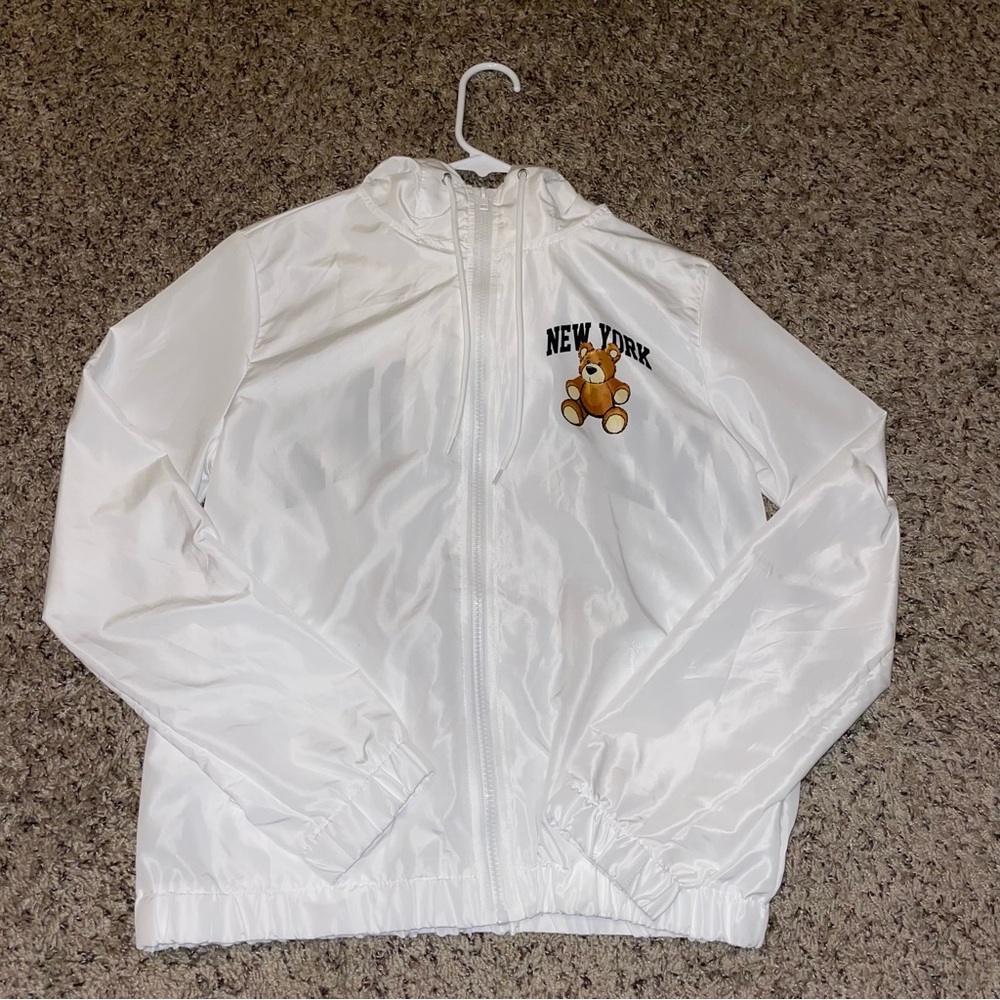 New York White Windbreaker Jacket!